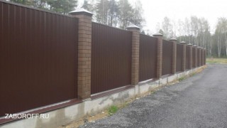 Забор из профнастила в Тульской области